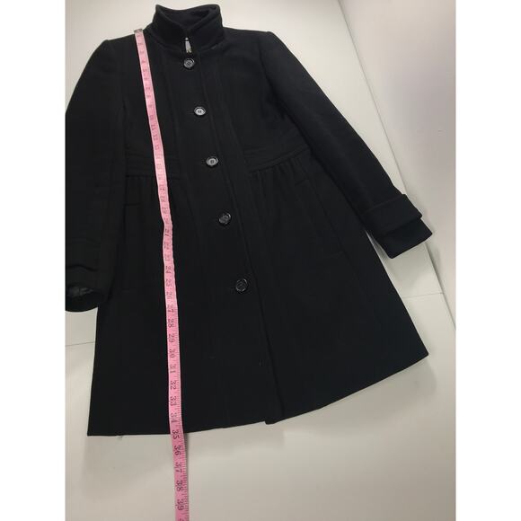 J. Crew Double Cloth Coletta Lady Day Italian Wool Dress Car Coat Black Capsule - Picture 9 of 9